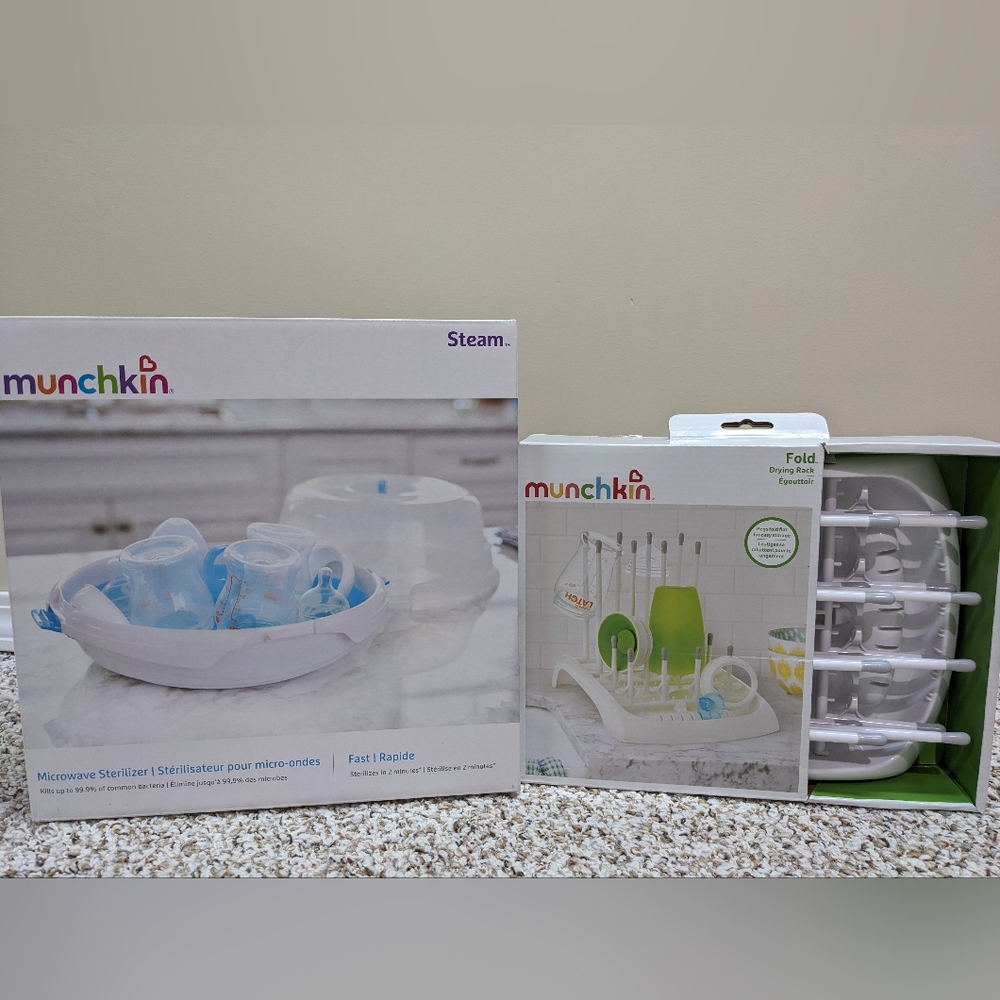 Munchkin Sterilizer and Drying Rack Combo